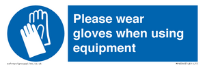 MP6046: Please wear gloves when using equipment