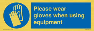 MP6046: Please wear gloves when using equipment