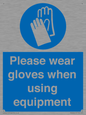 MP6046: Please wear gloves when using equipment