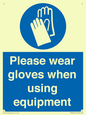 MP6046: Please wear gloves when using equipment