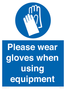 MP6046: Please wear gloves when using equipment