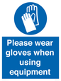 MP6046: Please wear gloves when using equipment