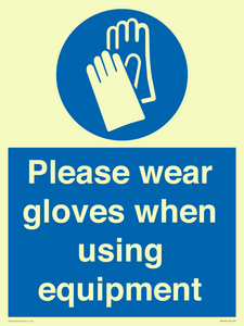 MP6046: Please wear gloves when using equipment