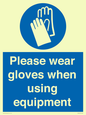 MP6046: Please wear gloves when using equipment