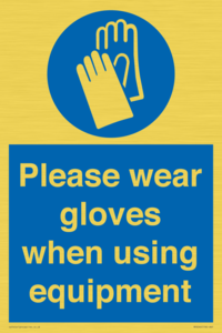 MP6046: Please wear gloves when using equipment
