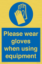 MP6046: Please wear gloves when using equipment