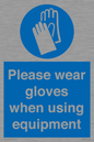 MP6046: Please wear gloves when using equipment