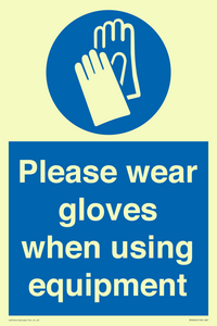 MP6046: Please wear gloves when using equipment