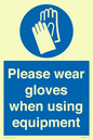 MP6046: Please wear gloves when using equipment