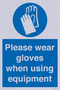 MP6046: Please wear gloves when using equipment