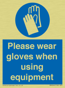 MP6046: Please wear gloves when using equipment