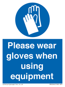 MP6046: Please wear gloves when using equipment