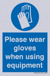 MP6046: Please wear gloves when using equipment