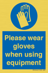 MP6046: Please wear gloves when using equipment