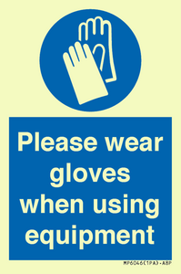 MP6046: Please wear gloves when using equipment