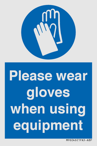 MP6046: Please wear gloves when using equipment