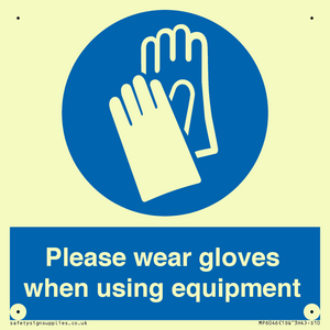 MP6046: Please wear gloves when using equipment