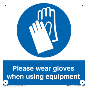 MP6046: Please wear gloves when using equipment