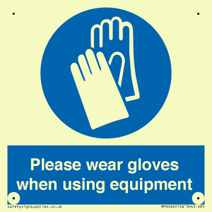 MP6046: Please wear gloves when using equipment
