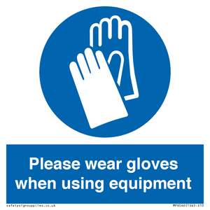 MP6046: Please wear gloves when using equipment