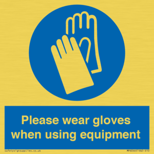 MP6046: Please wear gloves when using equipment