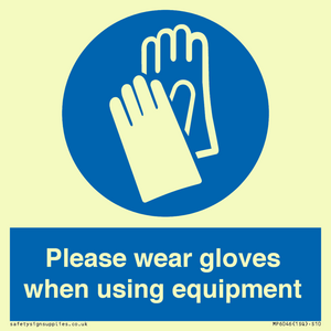 MP6046: Please wear gloves when using equipment