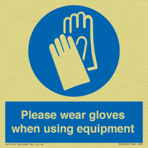 MP6046: Please wear gloves when using equipment