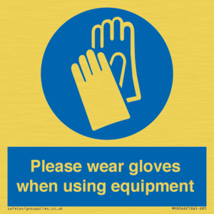 MP6046: Please wear gloves when using equipment