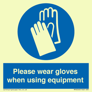 MP6046: Please wear gloves when using equipment