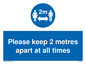 MP6057: keep 2 metres apart at all times