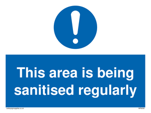 MP6058: This area is being sanitised regularly