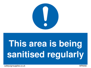 MP6058: This area is being sanitised regularly