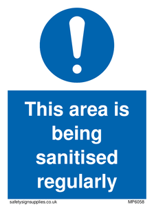 MP6058: This area is being sanitised regularly