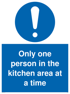 MP6100: Only one person in the kitchen area at a time