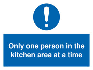 MP6100: Only one person in the kitchen area at a time