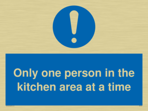 MP6100: Only one person in the kitchen area at a time