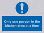 MP6100: Only one person in the kitchen area at a time