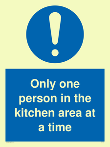 MP6100: Only one person in the kitchen area at a time