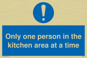 MP6100: Only one person in the kitchen area at a time
