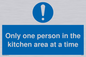 MP6100: Only one person in the kitchen area at a time