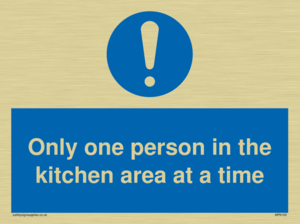 MP6100: Only one person in the kitchen area at a time