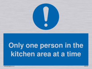 MP6100: Only one person in the kitchen area at a time