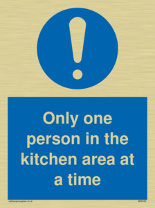 MP6100: Only one person in the kitchen area at a time