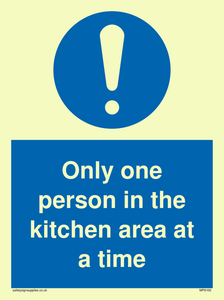 MP6100: Only one person in the kitchen area at a time