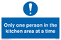 MP6100: Only one person in the kitchen area at a time