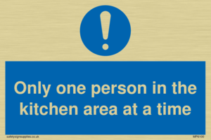 MP6100: Only one person in the kitchen area at a time