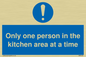 MP6100: Only one person in the kitchen area at a time