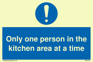 MP6100: Only one person in the kitchen area at a time