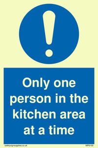 MP6100: Only one person in the kitchen area at a time