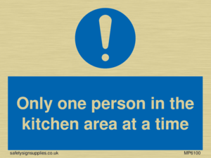 MP6100: Only one person in the kitchen area at a time